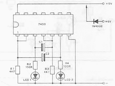 Indicador TTL 7400
Indicador TTL 7400