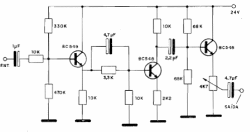Preamplificador transistorizado de alta calidad
Preamplificador transistorizado de alta calidad