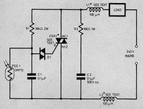 Interruptor nocturno con Triac
Interruptor nocturno con Triac