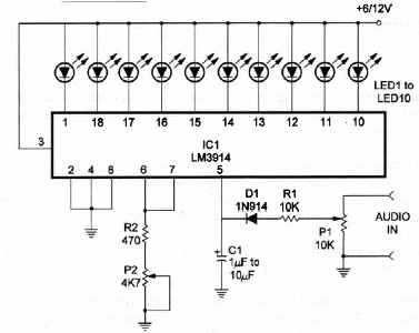 Bargraph de LED con LM3914
Bargraph de LED con LM3914