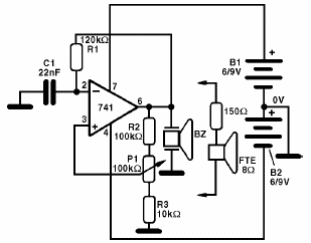 Oscilador de audio com el 741
Oscilador de audio com el 741