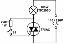 Interruptor de potencia con Triac
Interruptor de potencia con Triac