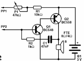Comprobador de continuidad de sonido simple
Comprobador de continuidad de sonido simple