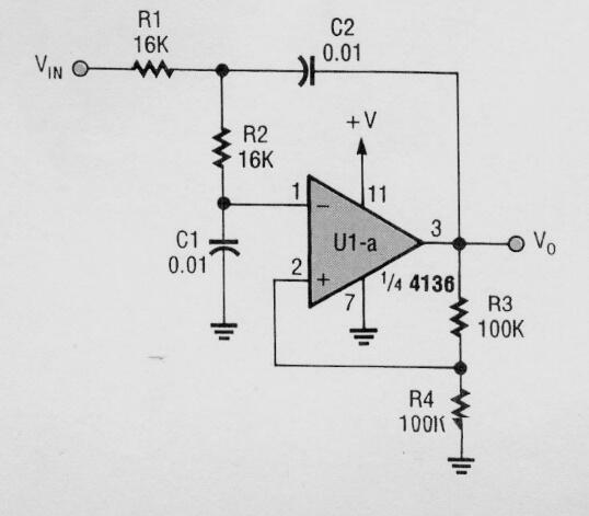 Filtro de 1 kHz con acoplamiento CC
Filtro de 1 kHz con acoplamiento CC