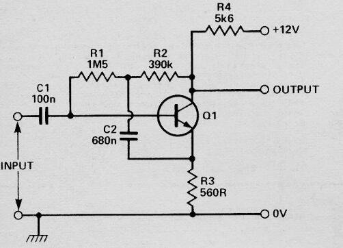 Amplificador de transistor de alta impedancia
Amplificador de transistor de alta impedancia