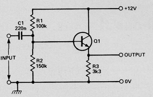 Seguidor de emisor con 1 transistor
Seguidor de emisor con 1 transistor