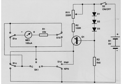 Prueba de transistores con corriente constante
Prueba de transistores con corriente constante