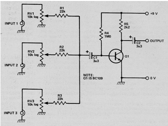 Mezclador de audio simple
Mezclador de audio simple
