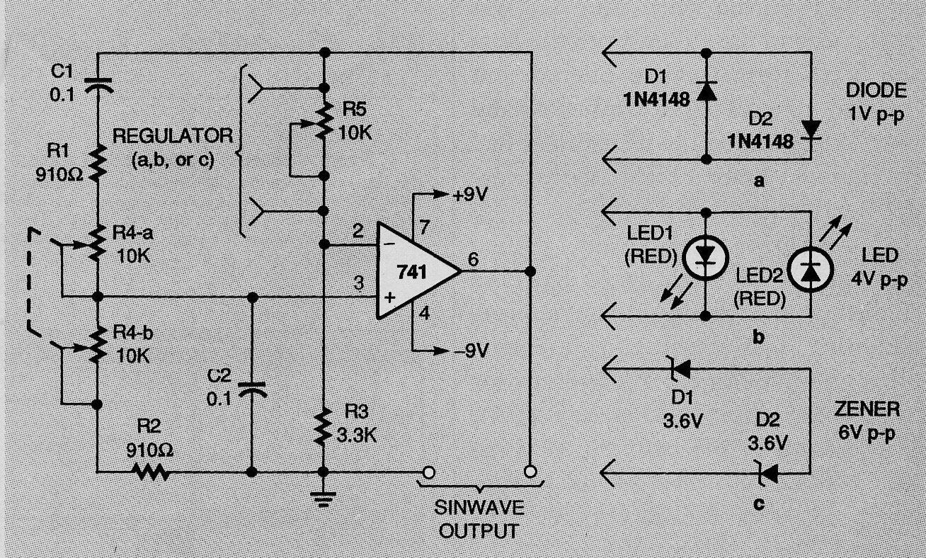 Oscilador de puente de Viena de 150 Hz a 1,5 kHz con operacional
Oscilador de puente de Viena de 150 Hz a 1,5 kHz con operacional
