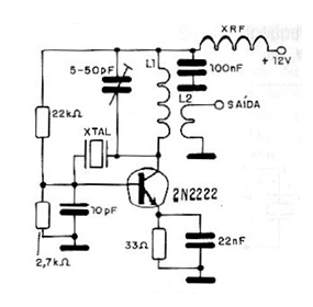 Oscilador de 7 a 100 MHz con XTAL
Oscilador de 7 a 100 MHz con XTAL