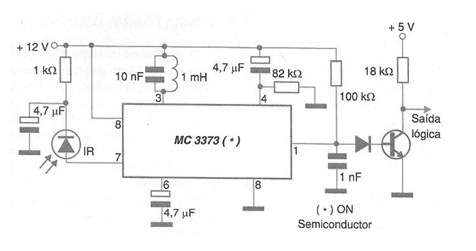 Sensor de infrarrojos con MC3373
Sensor de infrarrojos con MC3373
