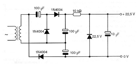 Fuente de 22,5 V
Fuente de 22,5 V