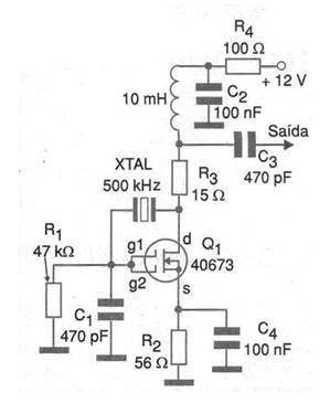 Oscilador MOSFET de doble puerta
Oscilador MOSFET de doble puerta