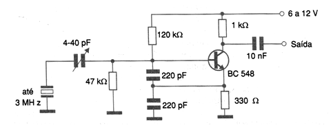 Oscilador hasta 3 MHz (1 transistor)
Oscilador hasta 3 MHz (1 transistor)