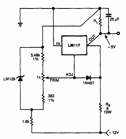 Regulador negativo de 5V
Regulador negativo de 5V
