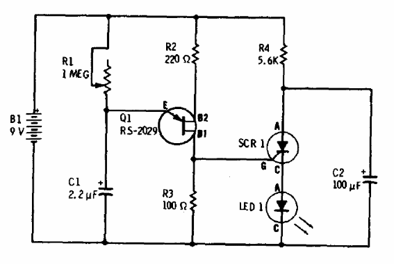 Pulsador LED con SCR
Pulsador LED con SCR