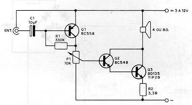 Amplificador de audio simple
Amplificador de audio simple