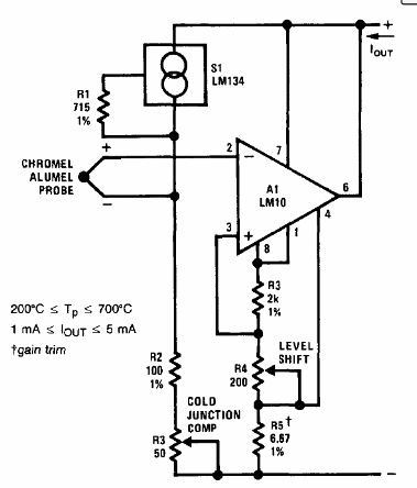 Transmisor de corriente para termopar LM10
Transmisor de corriente para termopar LM10