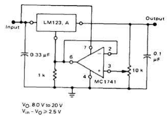 Regulador Regulable LM123 de 3 A
Regulador Regulable LM123 de 3 A