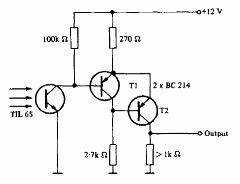 Disparador óptico para fototransistor
Disparador óptico para fototransistor