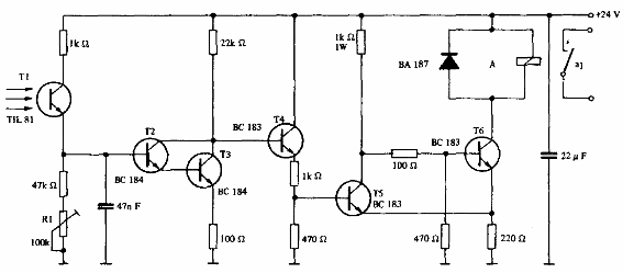 Relé de luz con fototransistor
Relé de luz con fototransistor