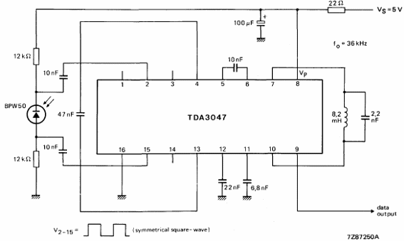 Receptor de infrarrojos de banda ancha com el TDA3047
Receptor de infrarrojos de banda ancha com el TDA3047