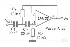 Filtro de pasa alta LM102
Filtro de pasa alta LM102