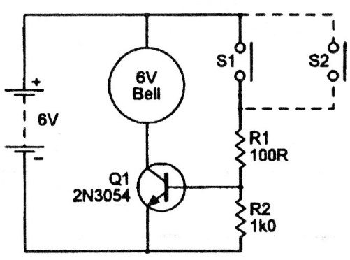 Alarma simple con 1 transistor
Alarma simple con 1 transistor