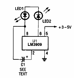 Pulsador LM3909 de 2 LED
Pulsador LM3909 de 2 LED
