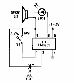 LED sonoro intermitente
LED sonoro intermitente