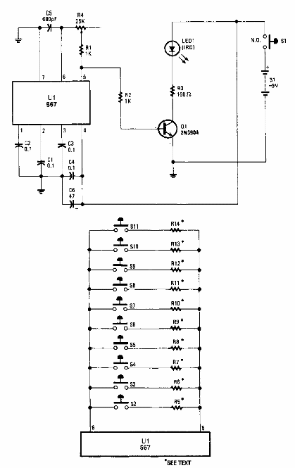 Control remoto IR por tono
Control remoto IR por tono