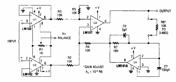 Amplificador para instrumentación con ganancia variable
Amplificador para instrumentación con ganancia variable