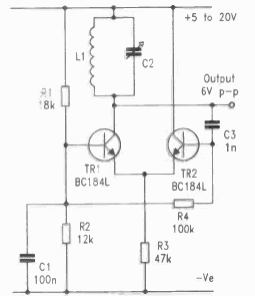 Oscilador LC de 2 transistores
Oscilador LC de 2 transistores