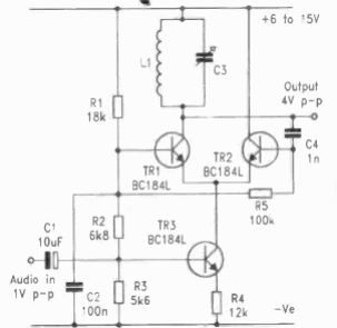 Oscilador de 2 transistores LC
Oscilador de 2 transistores LC