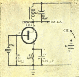 Oscilador de cristal de 1 MHz
Oscilador de cristal de 1 MHz