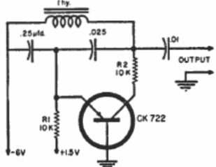 Oscilador con 1 transistor
Oscilador con 1 transistor