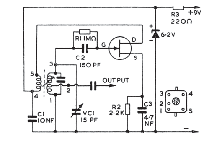 Oscilador de batido de 455 kHz
Oscilador de batido de 455 kHz