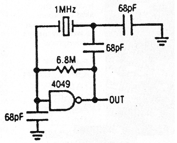 Oscilador a Cristal CMOS 4049
Oscilador a Cristal CMOS 4049