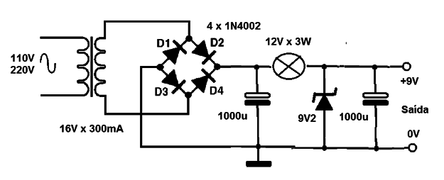 Fuente 9 V x 200 mA
Fuente 9 V x 200 mA