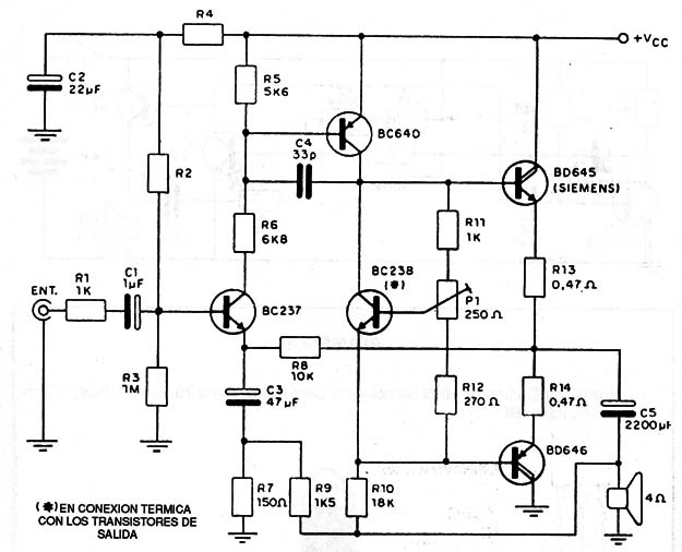 Amplificadores Darlington de 10 a 50 W
Amplificadores Darlington de 10 a 50 W