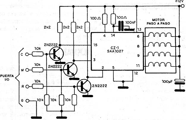 Control de motor paso a paso a partir de microcomputador
Control de motor paso a paso a partir de microcomputador