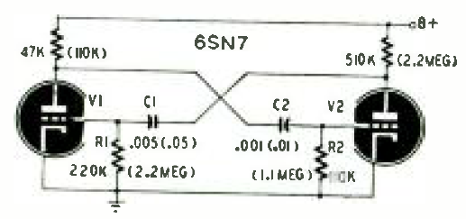 Astable Valvulado de 15 kHz
Astable Valvulado de 15 kHz