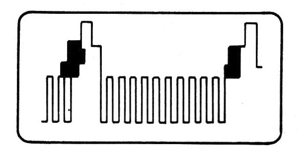    Figura 4 - Imagen del osciloscopio para la señal de 1 línea
