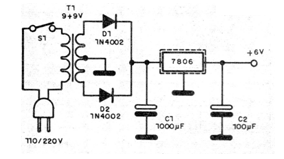 Figura 4 - Fuente de alimentación para el circuito
Figura 4 - Fuente de alimentación para el circuito