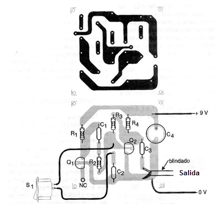 Figura 2 - Placa de circuito impreso para el montaje

