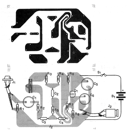 Figura 2 - Placa de circuito impreso para el montaje
