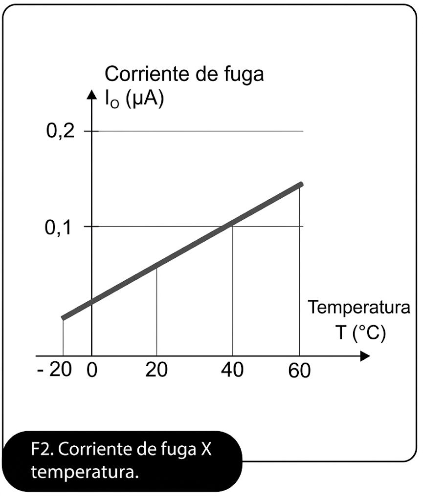Fig. 2. Corriente de escape X temperatura. Fig. 2. Corriente de escape X temperatura.