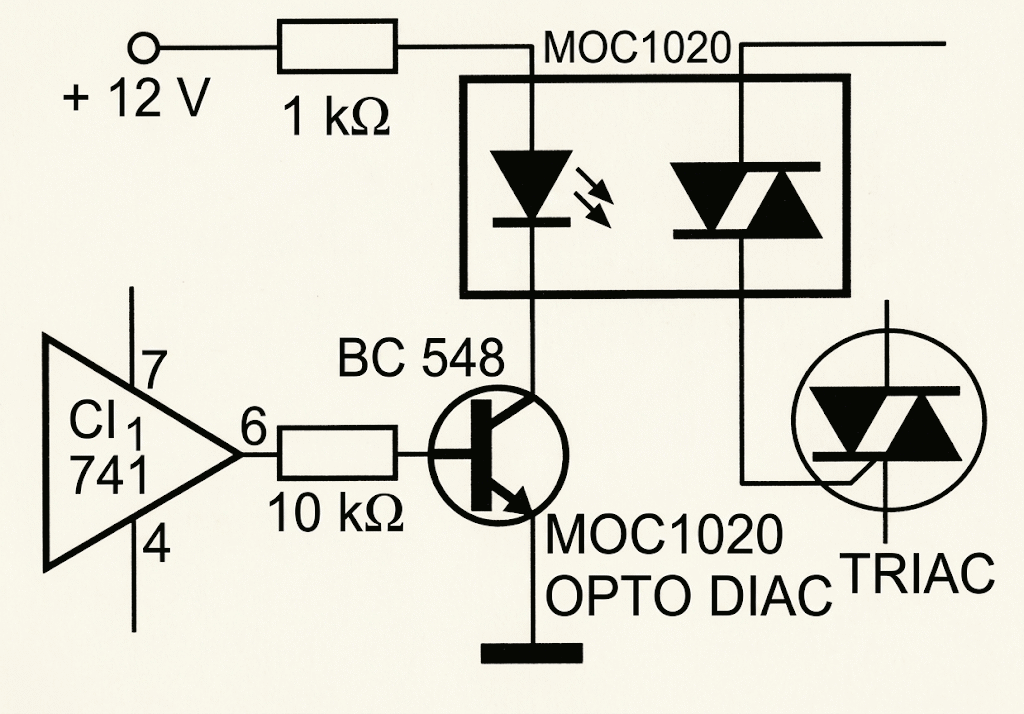 Fig. 9. Activo de TRIACs con optodiac Fig. 9. Activo de TRIACs con optodiac
